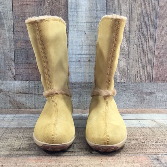 Timberland Earthkeepers Tan Mukluk Fur Lined Winter Boots Womens 6 Mid Calf - Picture 2 of 13